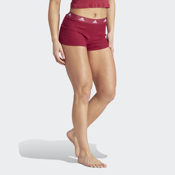 adidas Adicolor Flex Ribbed Cotton Bikini Pants - Red