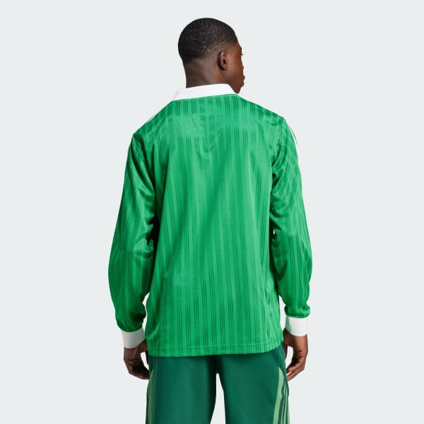 Gronn Adicolor Piqué Football Long Sleeve T-skjorte