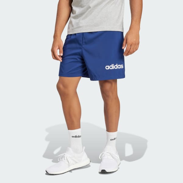 Blue Essentials Linear Logo Shorts