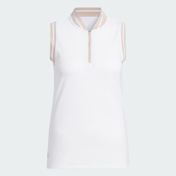 White Ultimate365 Zip Polo