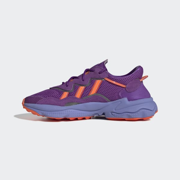 purple and orange adidas shoes