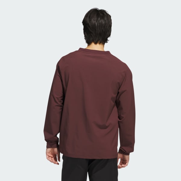 adidas Go-To Wind Crewneck Pullover - Burgundy | Free