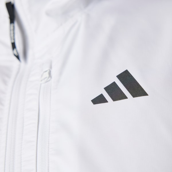 White Own the Run Colorblock Jacket