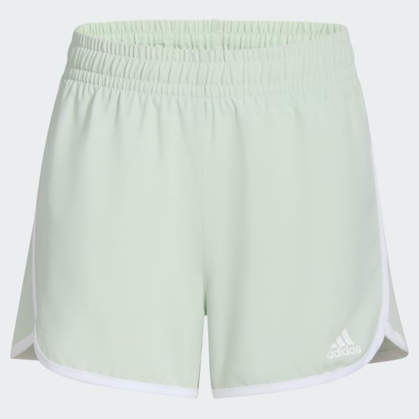 Green adidas Elastic Waistband Woven Shorts with Binding
