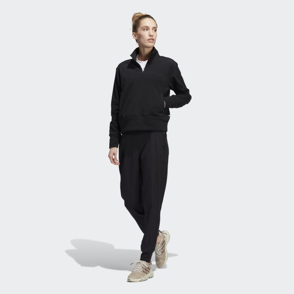 Preto Casaco de Fecho a 1/4 em Fleece VW474
