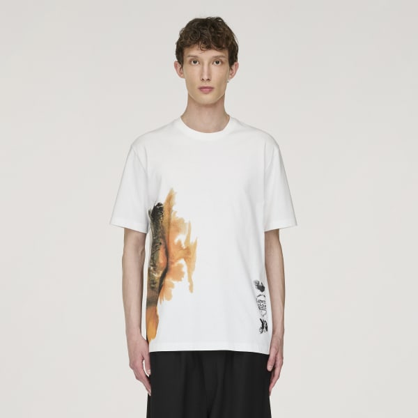 ★adidas★Y-3 LOGO SHORT SLEEVE TEE 半袖Tシャツ★追跡可 アディダス Y-3 GRAPHIC SHORT SLEEVE TEE - ブラック
