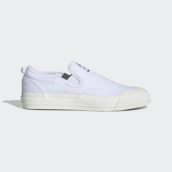 adidas white shoes slip on