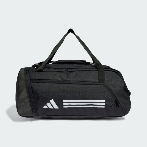 Black Essentials 3-Stripes Duffel Bag