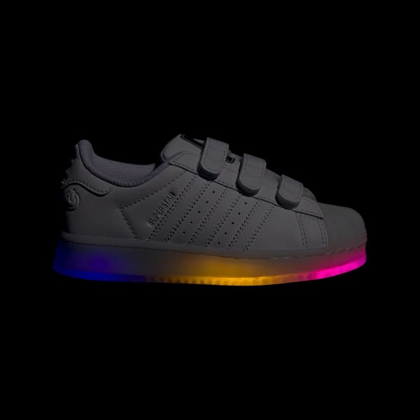 Putih Sepatu Anak Superstar LED Lights Comfort