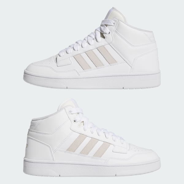 All white high top adidas best sale