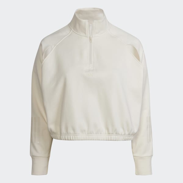Beige Hyperglam Fleece Sweatshirt – Große Größen RF645