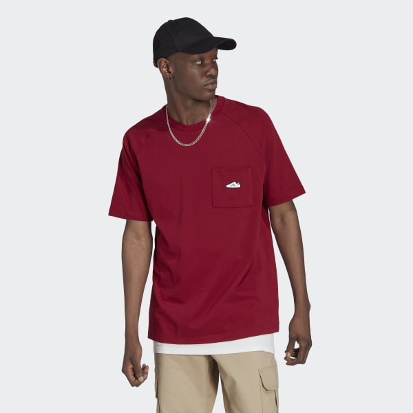 Burgundy EMBROIDERED TEE DRI67