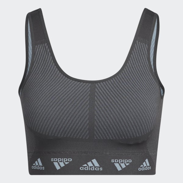 Cinza Top Suporte Leve adidas Aeroknit