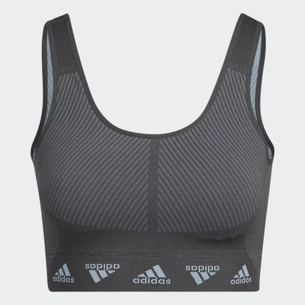 Shop adidas Marimekko Aeroknit Long Line Bra (GU4589, GU4588) by