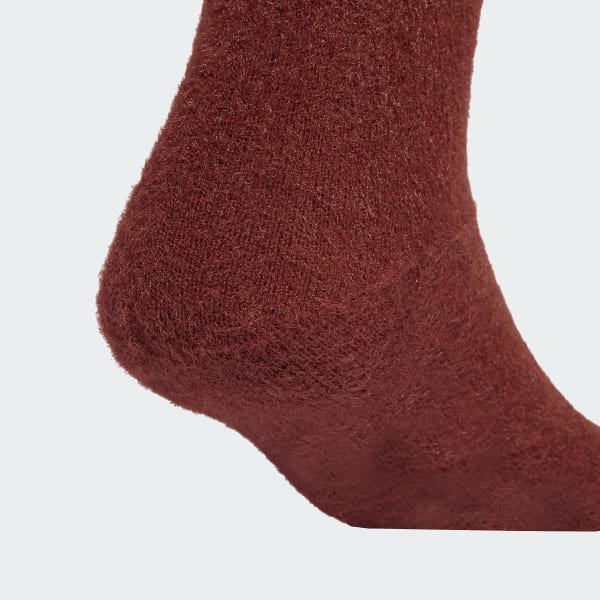 Braun Fluffy Crew Socken 2 Paar