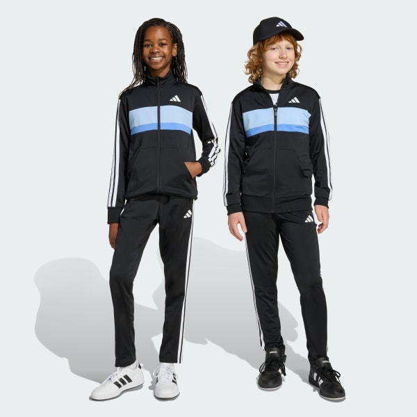 Μαύρο Seasonal Essentials Tiberio 3-Stripes Tricot Track Suit Kids