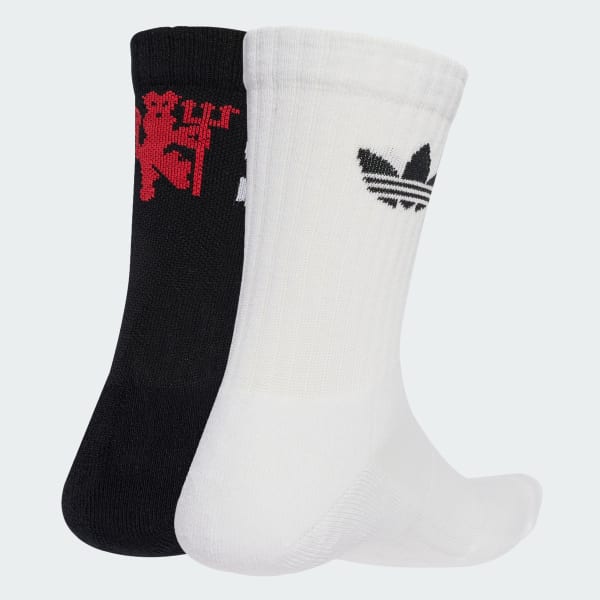 White Manchester United Socks 2 Pairs