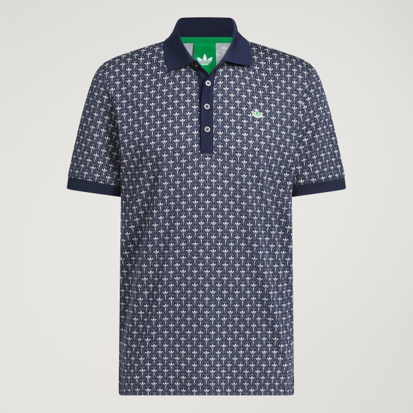 Blue Originals All Over Trefoil Polo