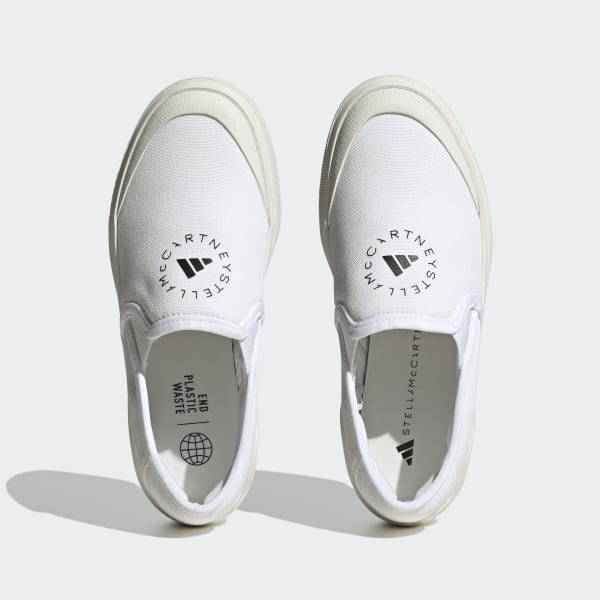 White adidas by Stella McCartney Court Slip-On Shoes