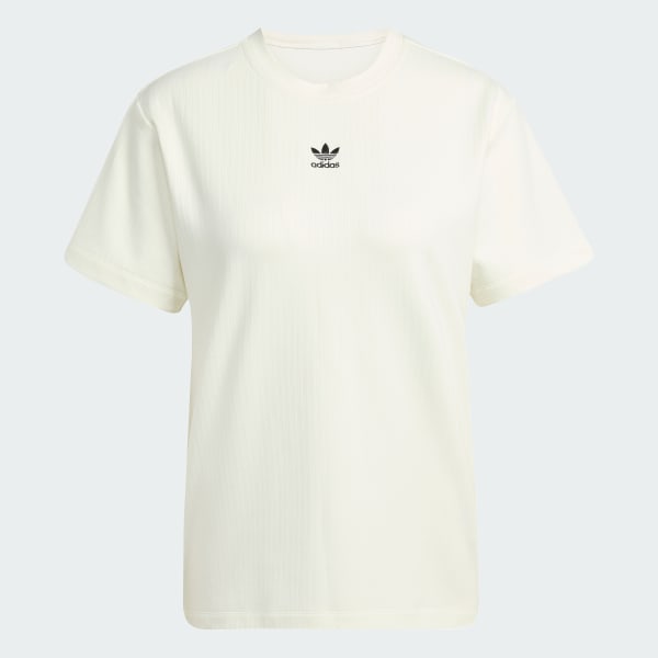 Blanco Playera de acanalado ancho Essentials Winterized
