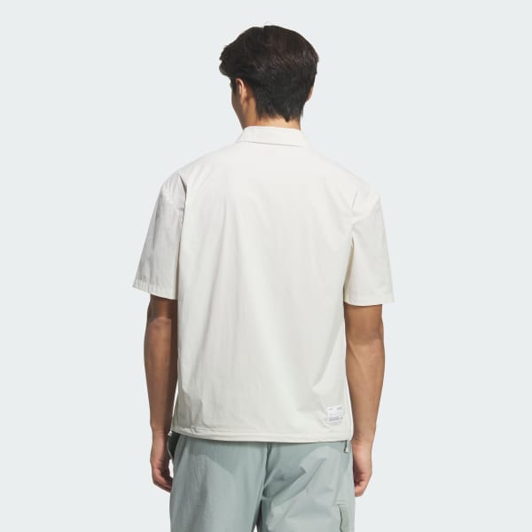 Grey 클럽 컨수머 우븐 숏 슬리브 루즈 핏 폴로 셔츠