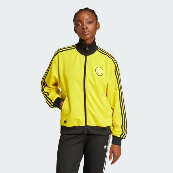 adidas Chamarra Deportiva Smiley Holgada Amarillo adidas Mexico