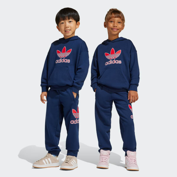Blauw Big Logo Hoodie Set Kids