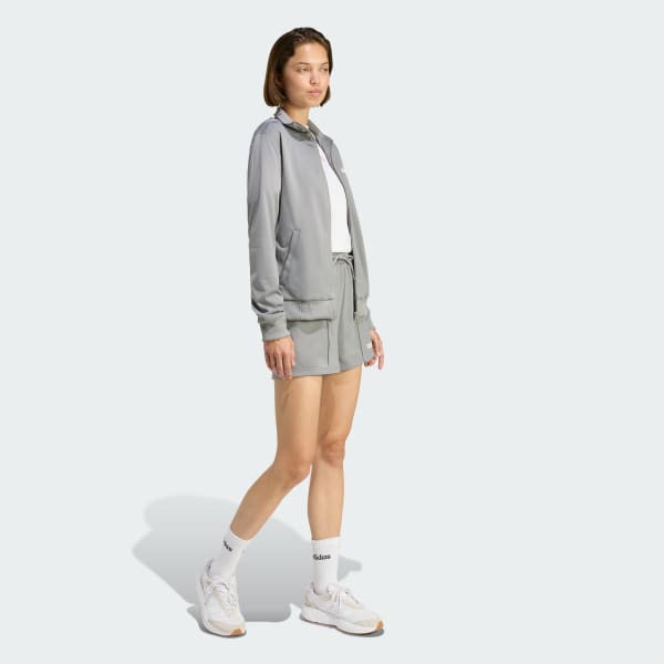 Cinza Conjunto Shorts Essentials Linear