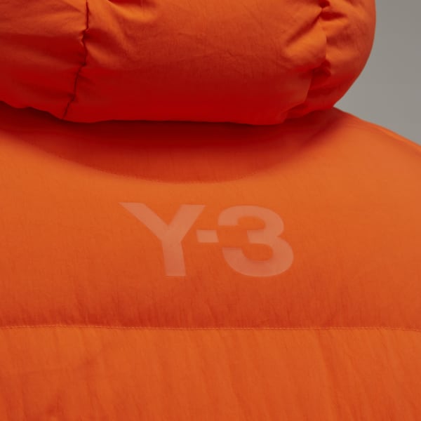 Orange Y-3 Classic Puffy dunjakke