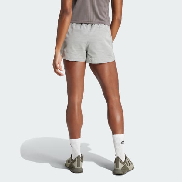 Grey Pacer Training 3-Stripes Woven High-Rise Shorts