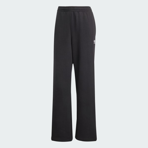 Preto Calça Moletinho Wide Leg Essentials