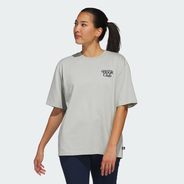 Grey Golf Book Club Graphic Oversized Tee