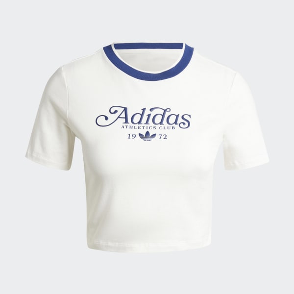 adidas Graphic Badge Slim 3 Stripes Tee White adidas Thailand