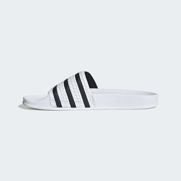 Sygdom Stå op i stedet hjul Men's White & Black adilette Slides | 280648 | adidas US