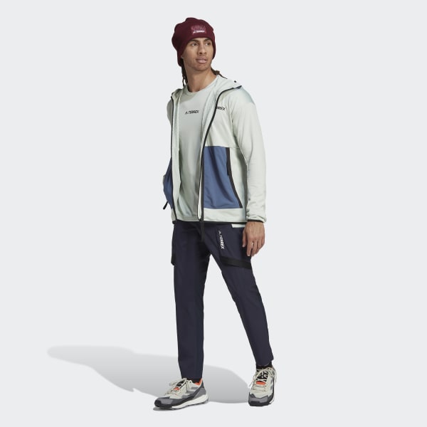 Zielony Terrex Tech Flooce Light Hooded Hiking Jacket