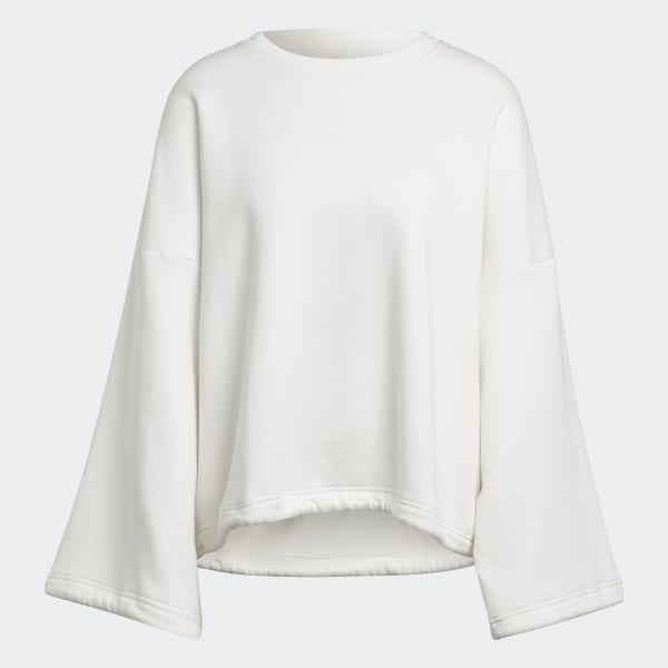 White Studio Lounge Fleece Sweatshirt IS464