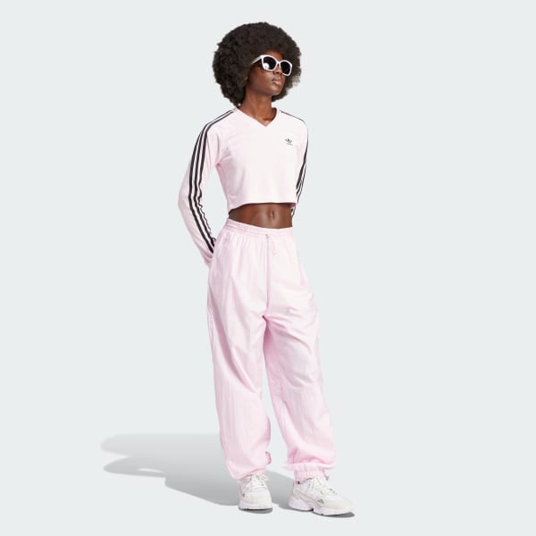 Adidas originals adicolor long sales sleeve football jersey pink