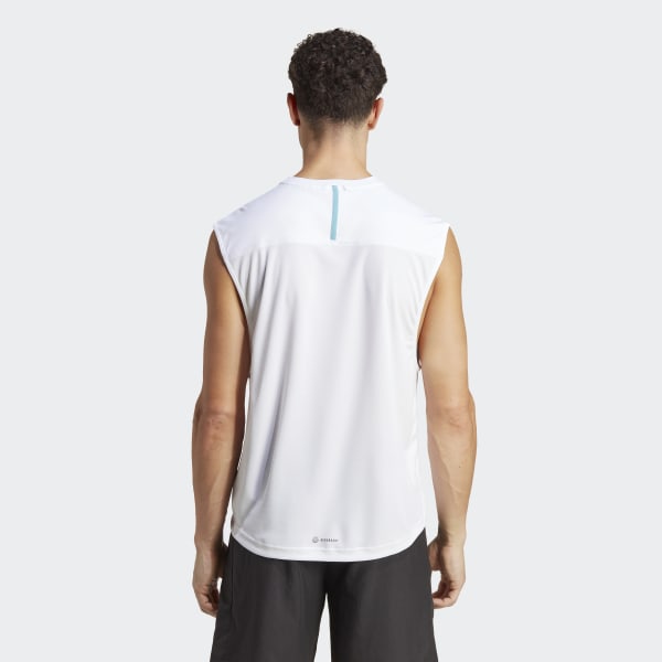 Blanc T-shirt sans manches d'entraînement Base