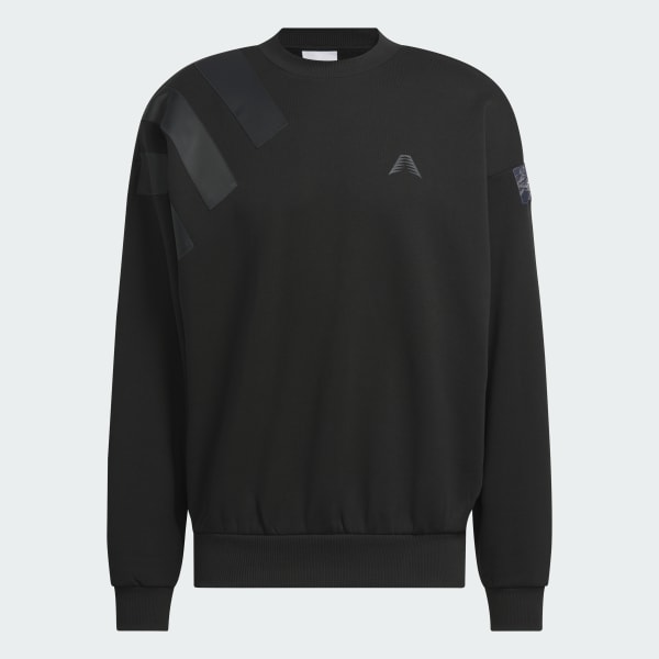 ★★Adairs★★ Anthony Edwards Sweatshirt Black IW8060 adidas Anthony Edwards 1 Foundation Crew Sweatshirt - Black