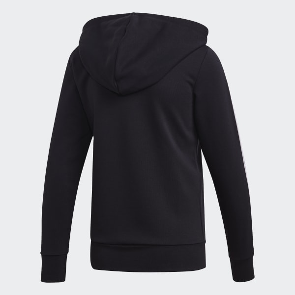 Negro Polera con Capucha Essentials 3 Tiras