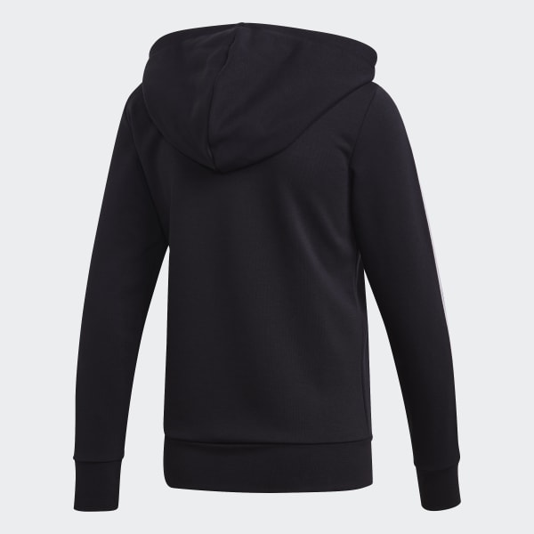 Adidas black striped hoodie deals