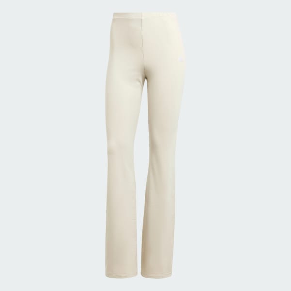 Beige Essentials Small Logo Flared Leggings