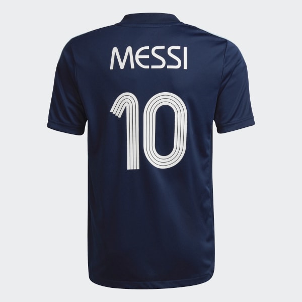 Azul Camiseta de Entrenamiento Tiro Messi Number 10