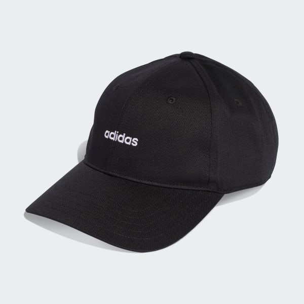 Black Linear Embroidery Baseball Cap