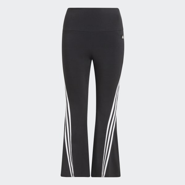 Svart adidas Sportswear Future Icons 3-Stripes Flare Pants (Plus Size) P2683