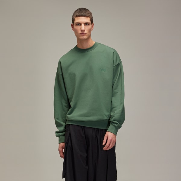 Green Y-3 French Terry Crew Sweater