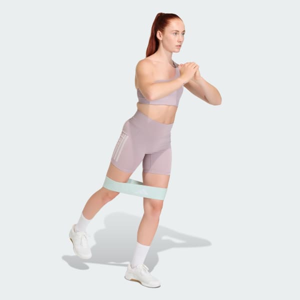 Lila Optime Workout Rib One-Shoulder-BH mit leichtem Halt