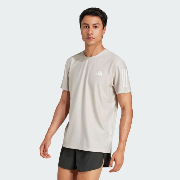 Beige Own the Run Tee