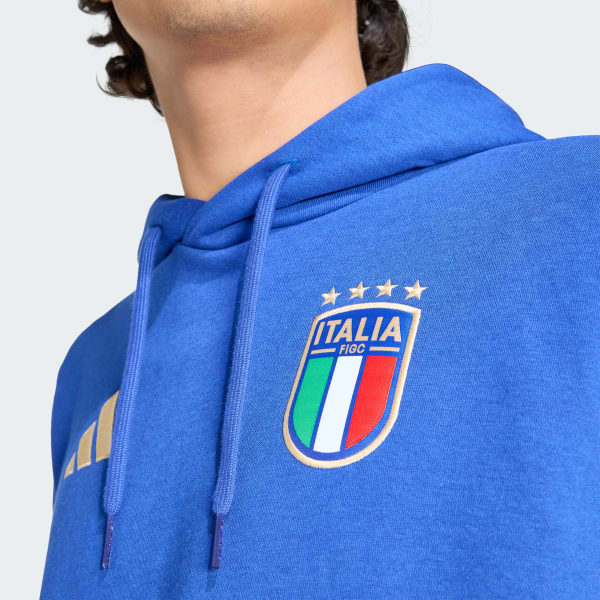 adidas Italy DNA Fleece Hoodie - Blue | Free Shipping with adiClub
