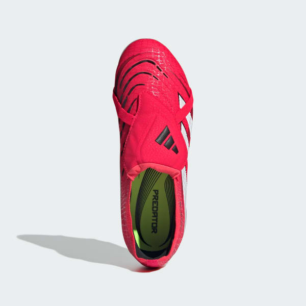 Red Predator Elite Fold-Over Tongue Firm Ground Boots Kids